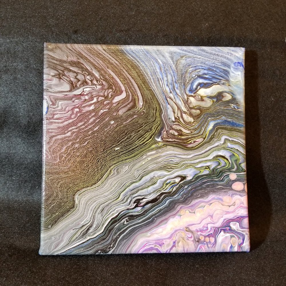 NEW! Handmade abstract art: "Lavender's Blue" - Picture 2 of 6